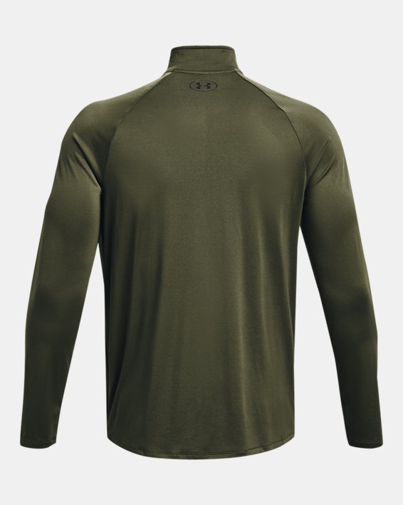 Herren UA Tech™ Shirt mit ½-Zip, langärmlig, Green, pdpMainDesktop image number 5